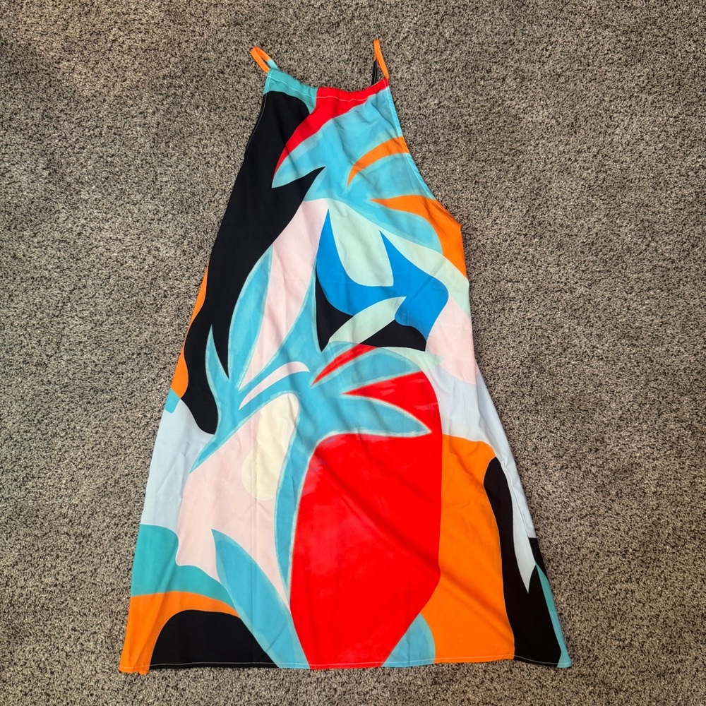 Colorful Abstract Women's Slip Dress - Picture 5 of 8
